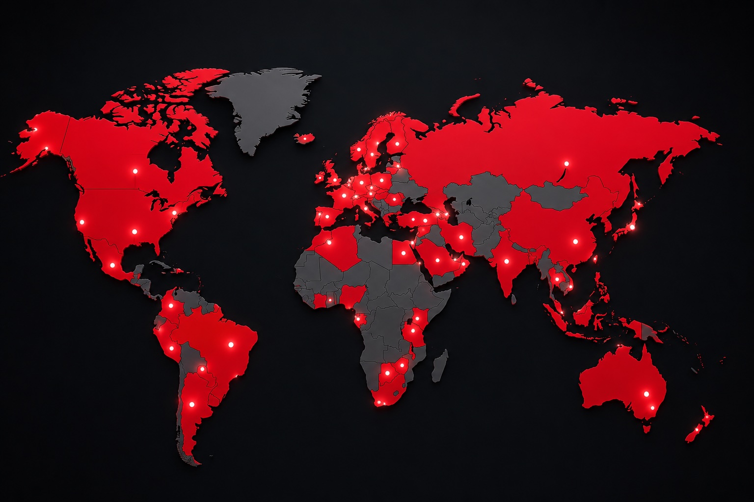 Carte mondiale G-Display - Présent dans 40+ pays
